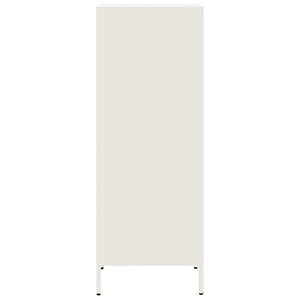 vidaXL Credenza Bianca 35x39x103,5 cm in Acciaio