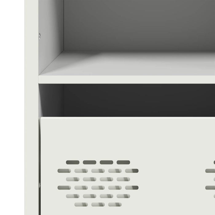 vidaXL Credenza Bianca 35x39x103,5 cm in Acciaio