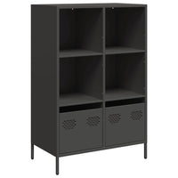 vidaXL Credenza Nera 68x39x103,5 cm in Acciaio