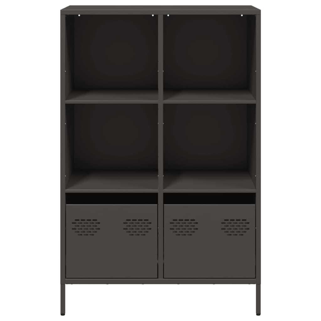 vidaXL Credenza Nera 68x39x103,5 cm in Acciaio