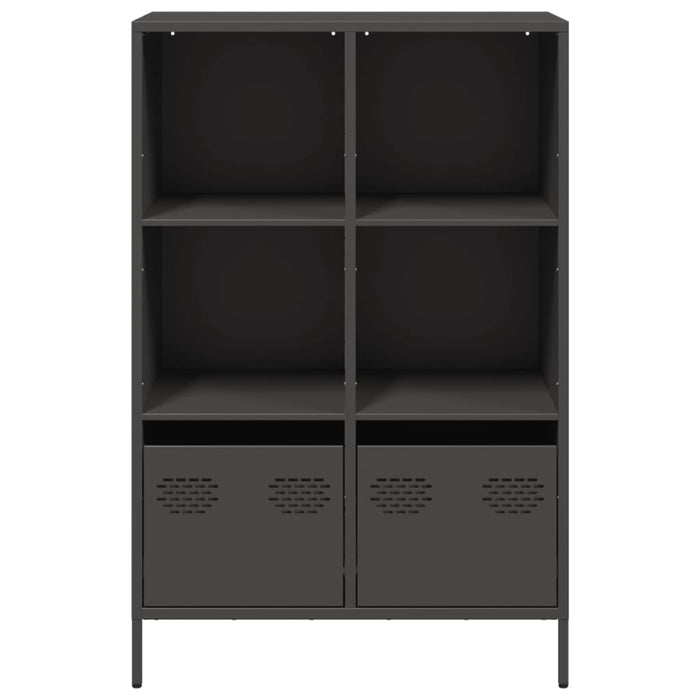 vidaXL Credenza Nera 68x39x103,5 cm in Acciaio