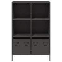 Credenza-Buffet-Armadio da cucina Nera 68x39x103,5 cm in Acciaio 188270
