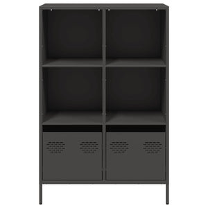 Credenza-Buffet-Armadio da cucina Nera 68x39x103,5 cm in Acciaio 188270