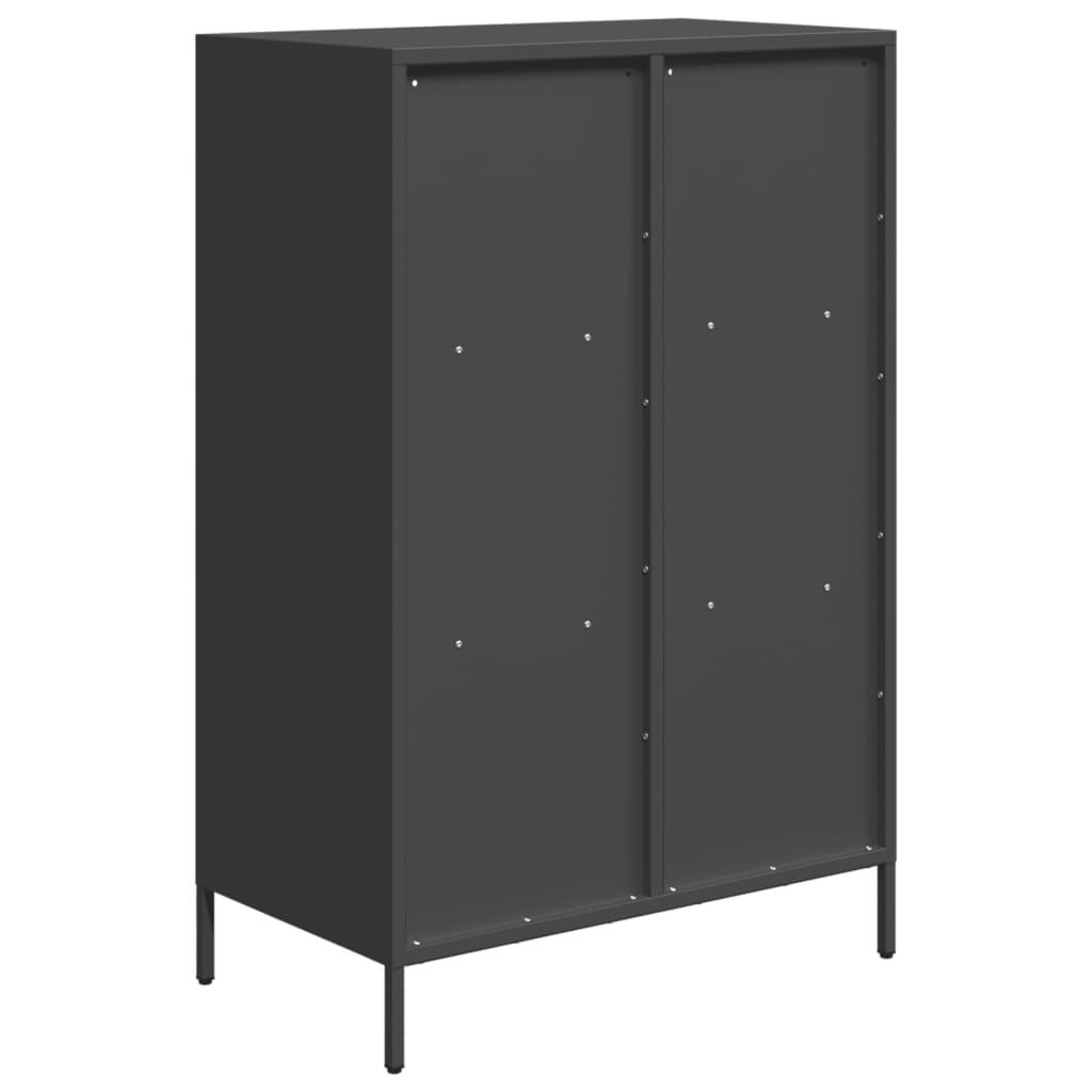 Credenza-Buffet-Armadio da cucina Nera 68x39x103,5 cm in Acciaio 188270