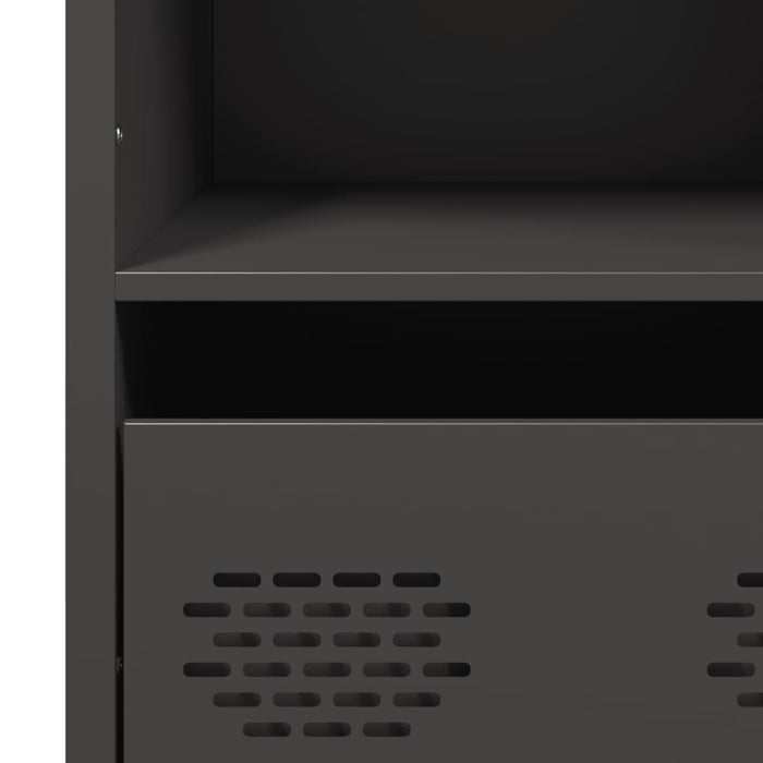 vidaXL Credenza Nera 68x39x103,5 cm in Acciaio