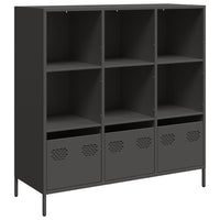 vidaXL Credenza Nera 101,5x39x103,5 cm in Acciaio