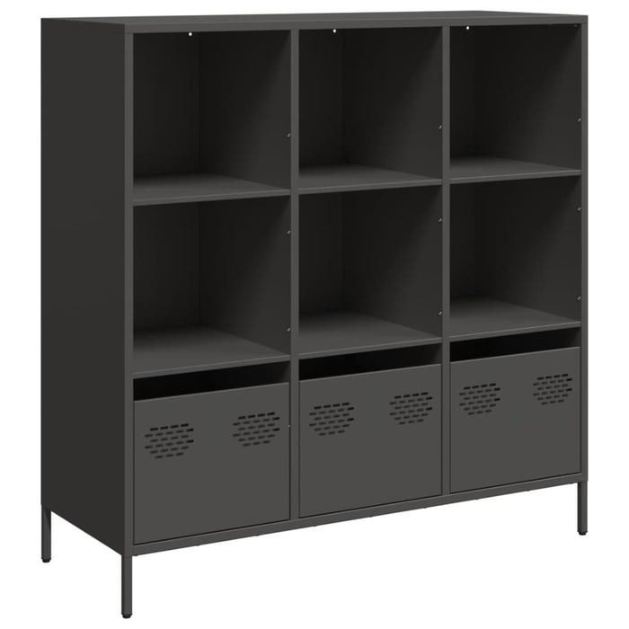 Credenza-Buffet-Armadio da cucina Nera 101,5x39x103,5 cm in Acciaio