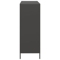 vidaXL Credenza Nera 101,5x39x103,5 cm in Acciaio