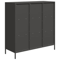 vidaXL Credenza Nera 101,5x39x103,5 cm in Acciaio