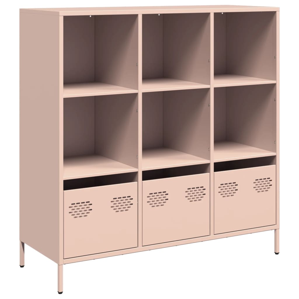 vidaXL Credenza Rosa 101,5x39x103,5 cm in Acciaio
