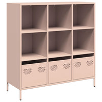 vidaXL Credenza Rosa 101,5x39x103,5 cm in Acciaio