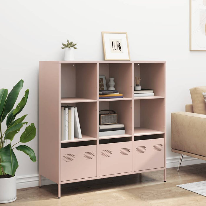 vidaXL Credenza Rosa 101,5x39x103,5 cm in Acciaio