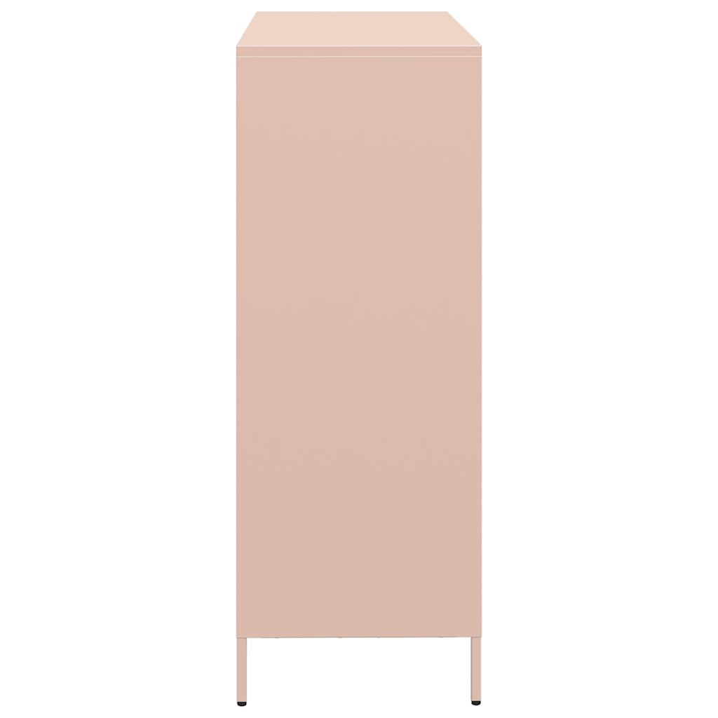 vidaXL Credenza Rosa 101,5x39x103,5 cm in Acciaio