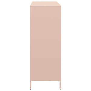 vidaXL Credenza Rosa 101,5x39x103,5 cm in Acciaio