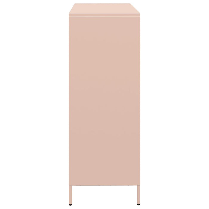 vidaXL Credenza Rosa 101,5x39x103,5 cm in Acciaio