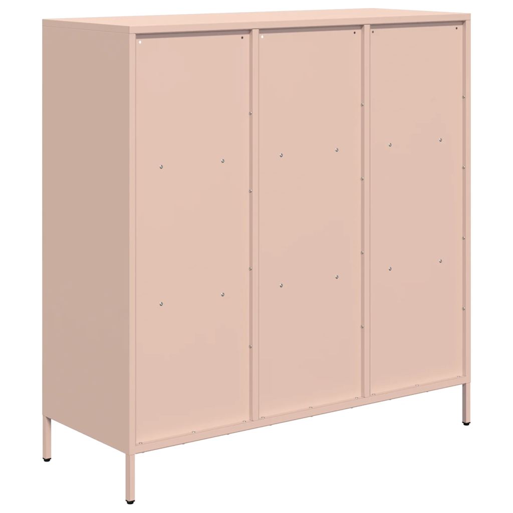 vidaXL Credenza Rosa 101,5x39x103,5 cm in Acciaio