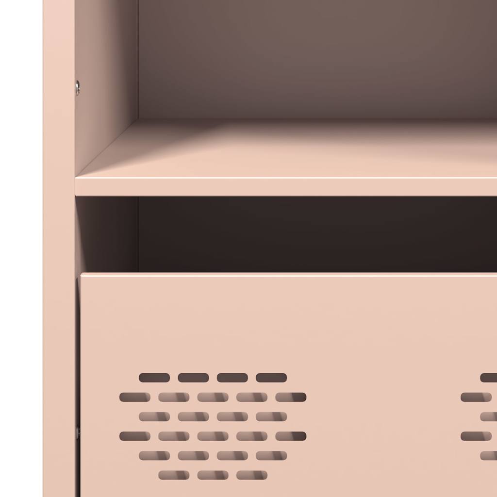 vidaXL Credenza Rosa 101,5x39x103,5 cm in Acciaio