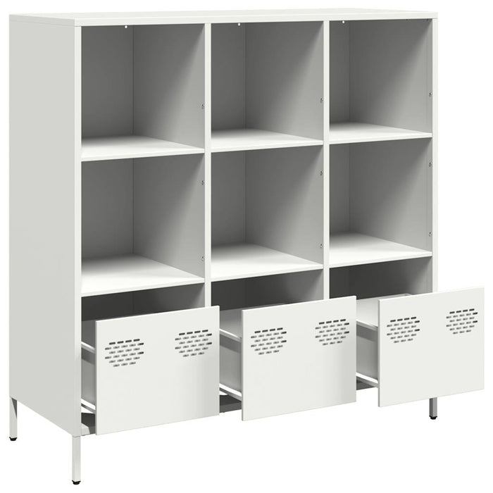 Credenza Bianca 101,5x39x103,5 cm in Acciaio