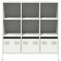 Credenza-Buffet-Armadio da cucina Bianca 101,5x39x103,5 cm in Acciaio