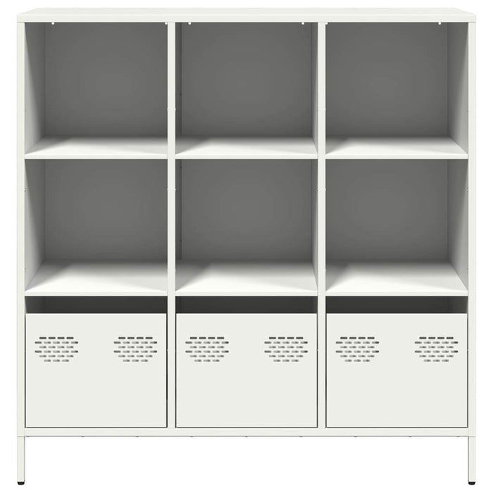 Credenza-Buffet-Armadio da cucina Bianca 101,5x39x103,5 cm in Acciaio