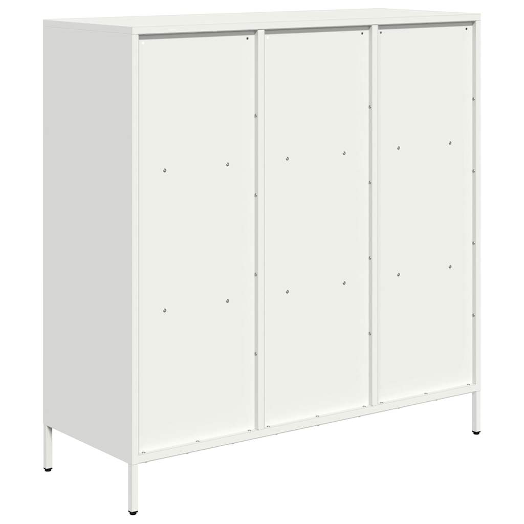 Credenza-Buffet-Armadio da cucina Bianca 101,5x39x103,5 cm in Acciaio