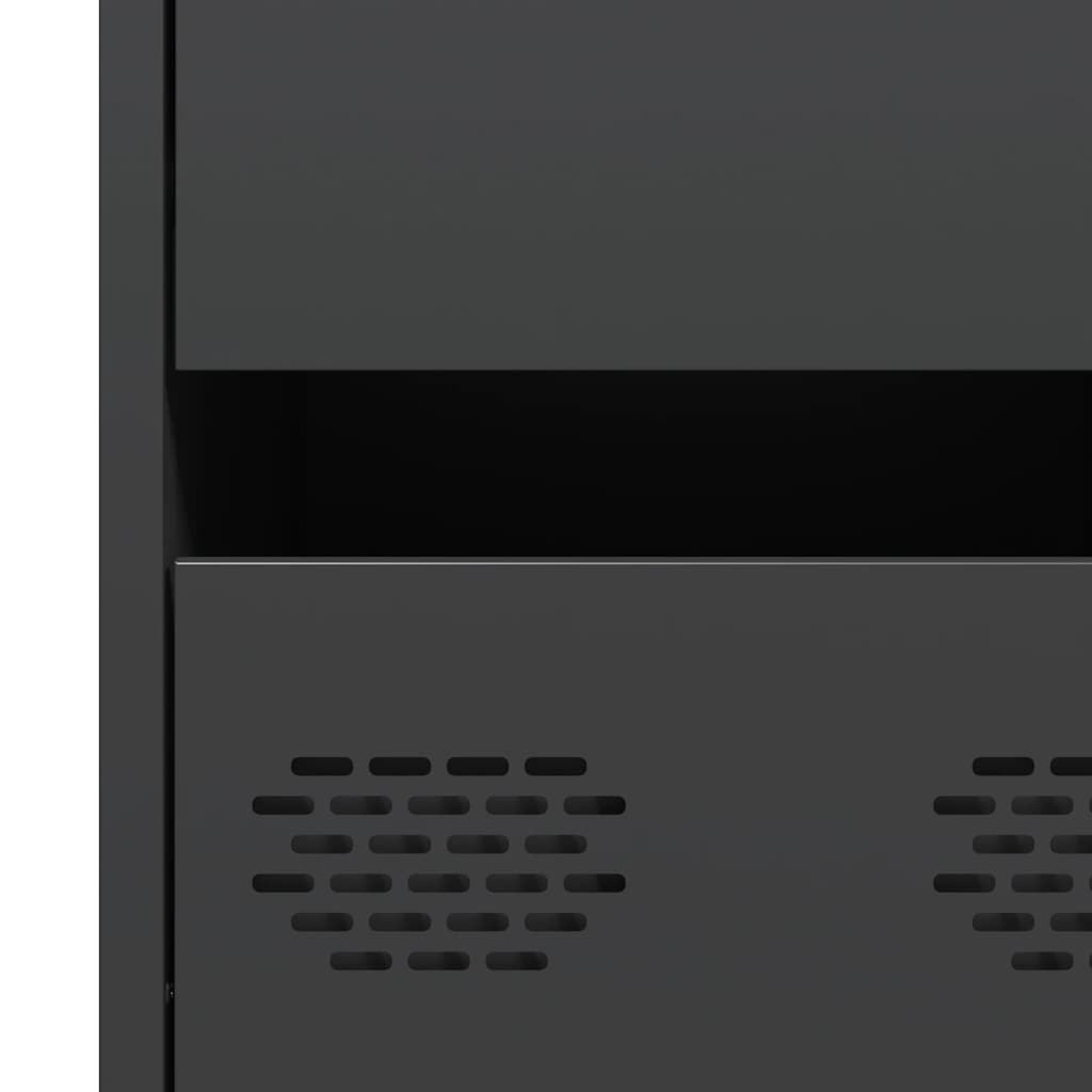 vidaXL Credenza Nera 35x39x73,5 cm in Acciaio Laminato a Freddo