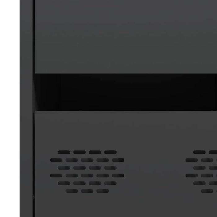 vidaXL Credenza Nera 35x39x73,5 cm in Acciaio Laminato a Freddo