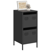 vidaXL Credenza Nera 35x39x73,5 cm in Acciaio Laminato a Freddo