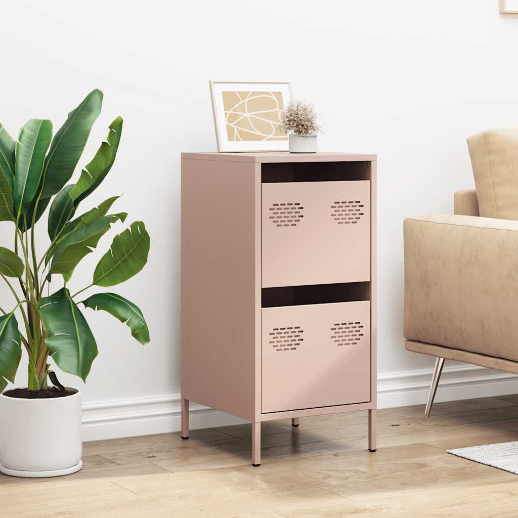 vidaXL Credenza Rosa 35x39x73,5 cm in Acciaio Laminato a Freddo