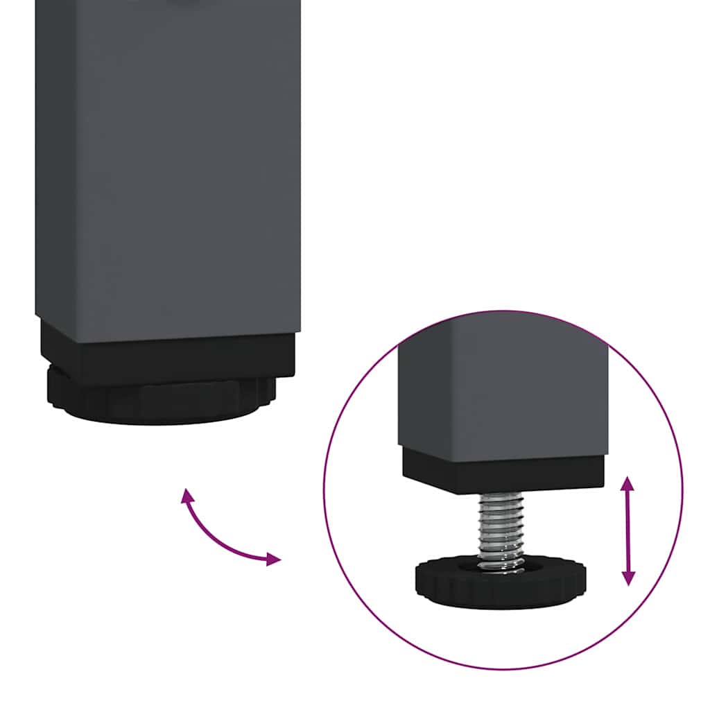 Credenza-Buffet-Armadio da cucina Antracite 35x39x73,5 cm in Acciaio Laminato a Freddo 449466