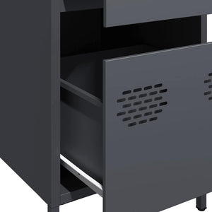 vidaXL Credenza Antracite 35x39x73,5 cm in Acciaio Laminato a Freddo