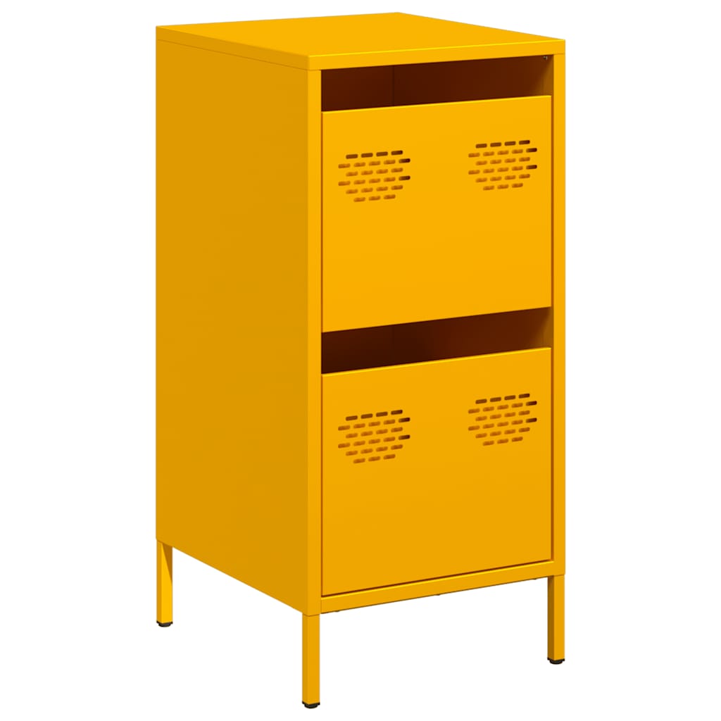vidaXL Credenza Giallo Senape 35x39x73,5 cm Acciaio Laminato a Freddo