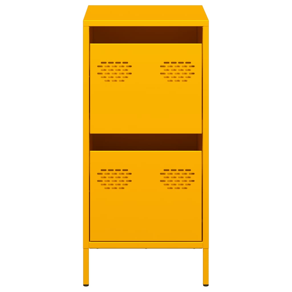 vidaXL Credenza Giallo Senape 35x39x73,5 cm Acciaio Laminato a Freddo