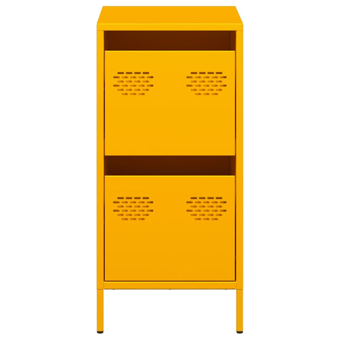 vidaXL Credenza Giallo Senape 35x39x73,5 cm Acciaio Laminato a Freddo