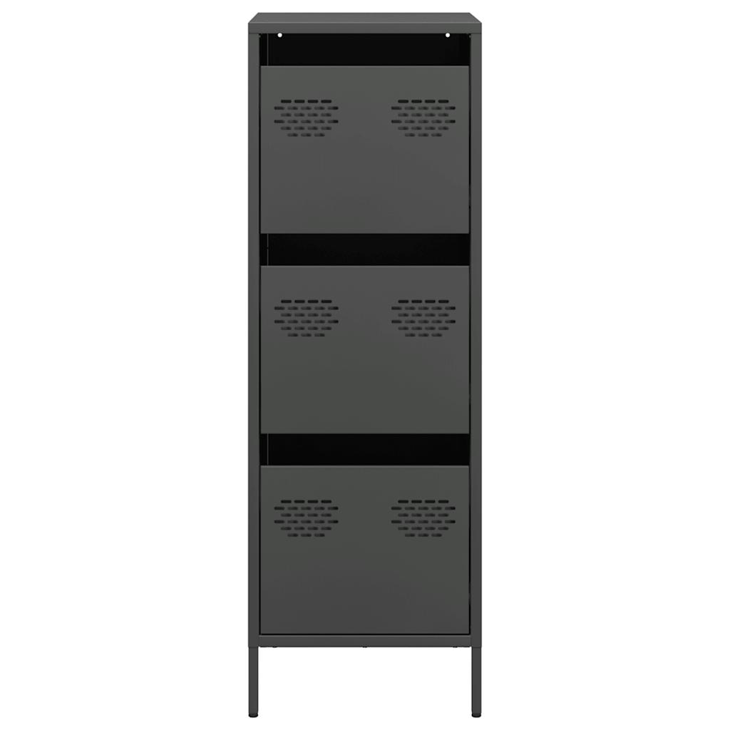 Credenza-Buffet-Armadio da cucina Nera 39x35x103,5 cm in Acciaio