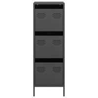 Credenza-Buffet-Armadio da cucina Nera 39x35x103,5 cm in Acciaio