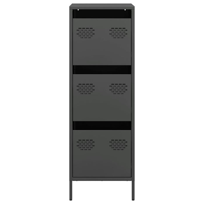 Credenza-Buffet-Armadio da cucina Nera 39x35x103,5 cm in Acciaio