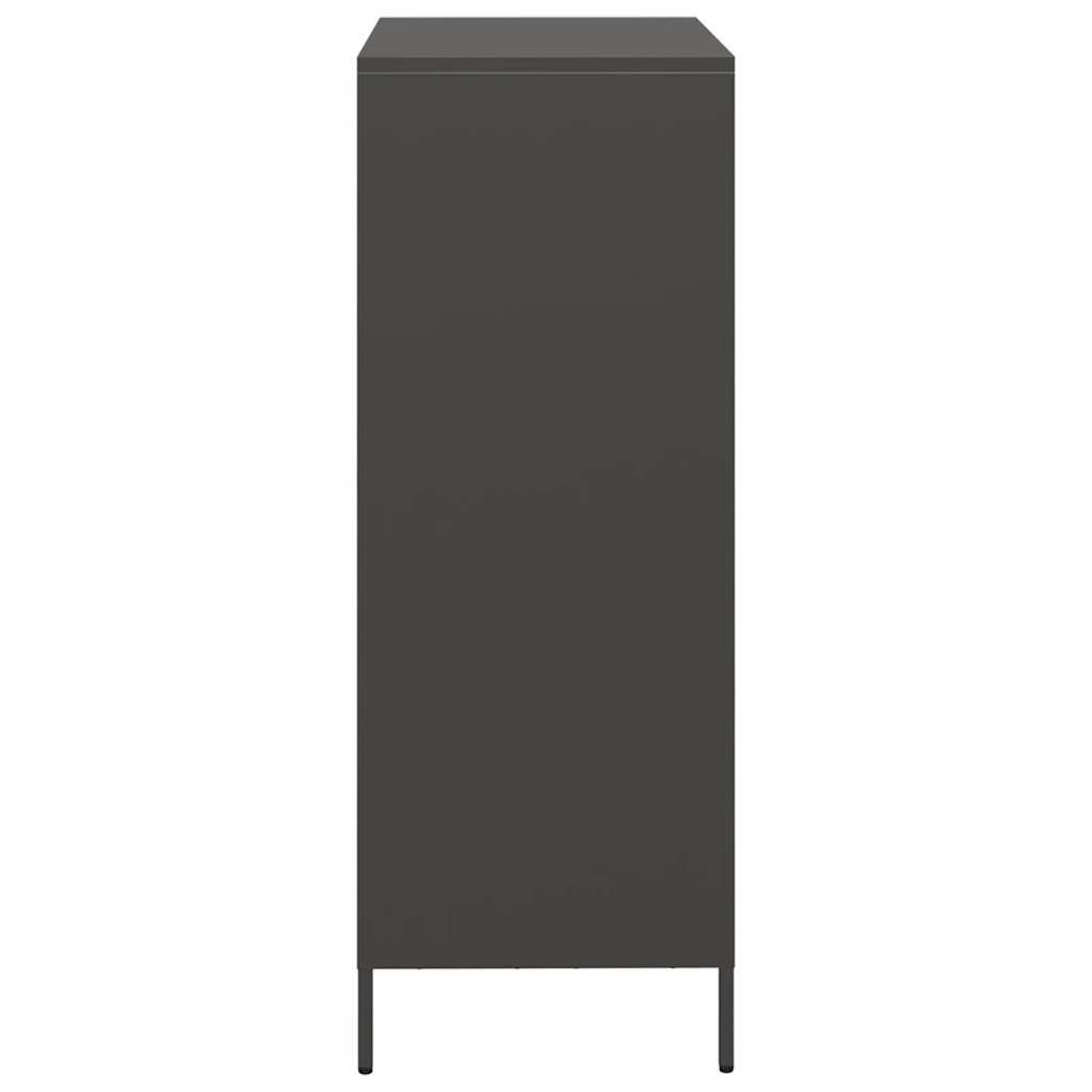 Credenza-Buffet-Armadio da cucina Nera 39x35x103,5 cm in Acciaio