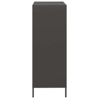 Credenza-Buffet-Armadio da cucina Nera 39x35x103,5 cm in Acciaio