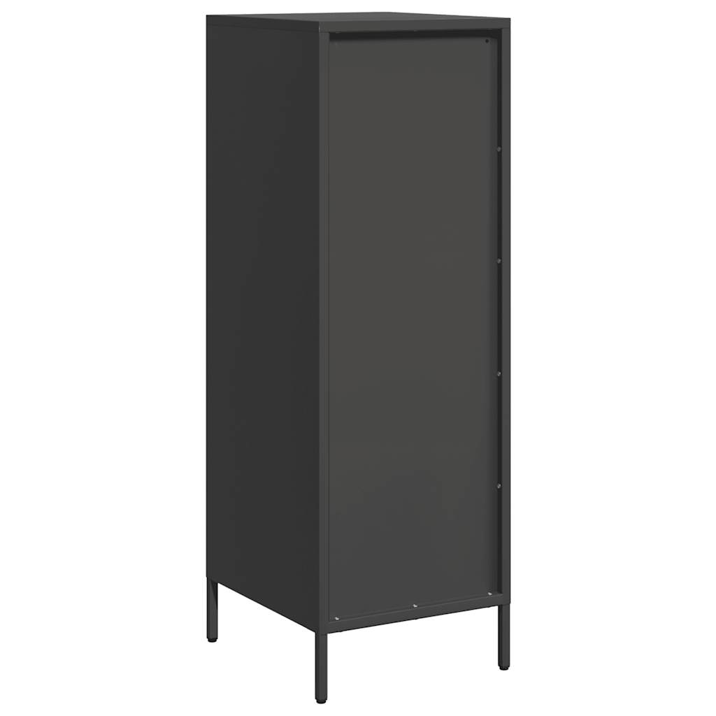 Credenza-Buffet-Armadio da cucina Nera 39x35x103,5 cm in Acciaio