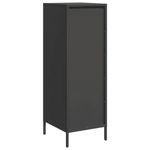 Credenza-Buffet-Armadio da cucina Nera 39x35x103,5 cm in Acciaio