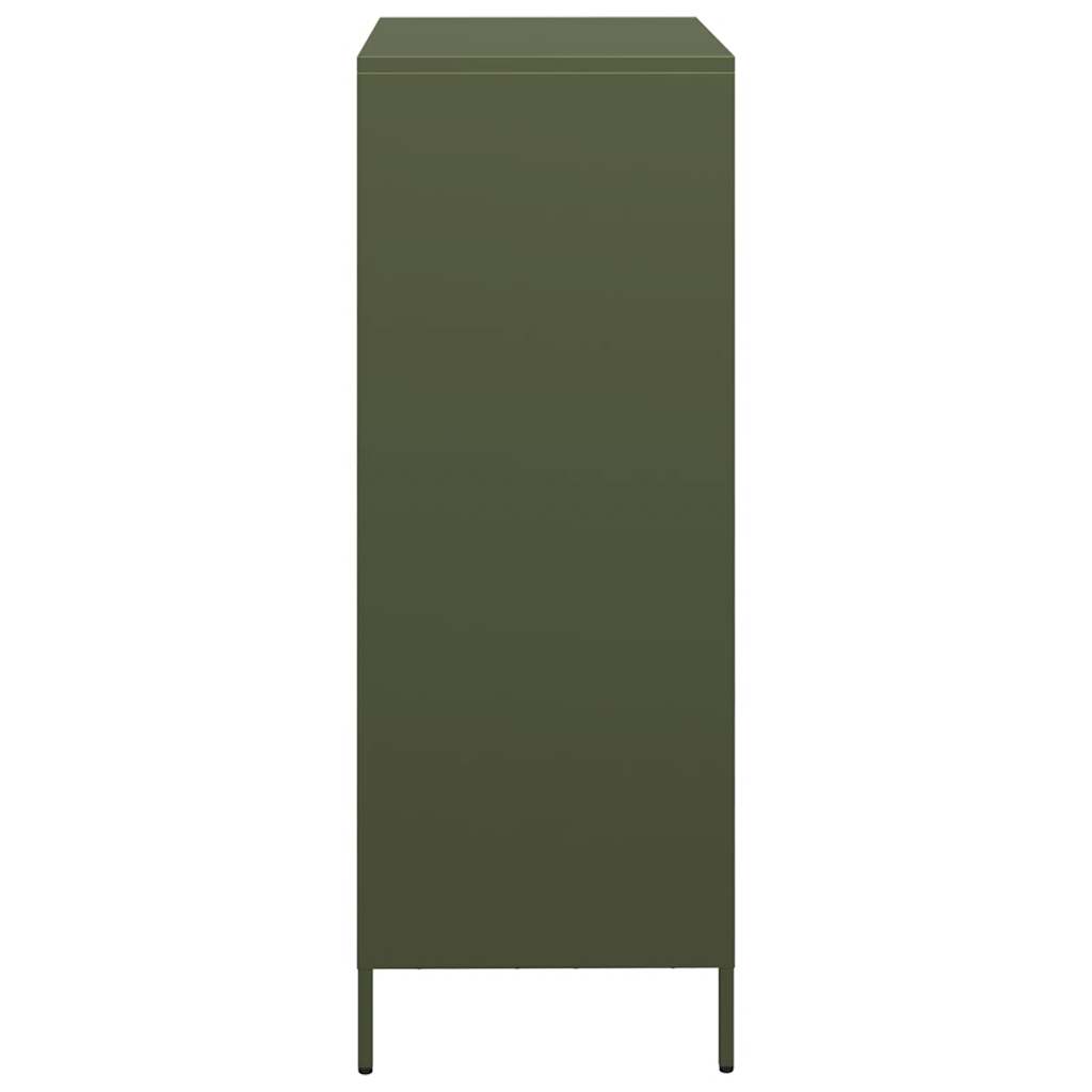 vidaXL Credenza Verde Oliva 39x35x103,5 cm in Acciaio