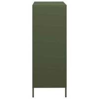 vidaXL Credenza Verde Oliva 39x35x103,5 cm in Acciaio