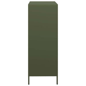 vidaXL Credenza Verde Oliva 39x35x103,5 cm in Acciaio
