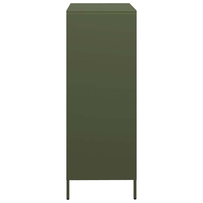 vidaXL Credenza Verde Oliva 39x35x103,5 cm in Acciaio