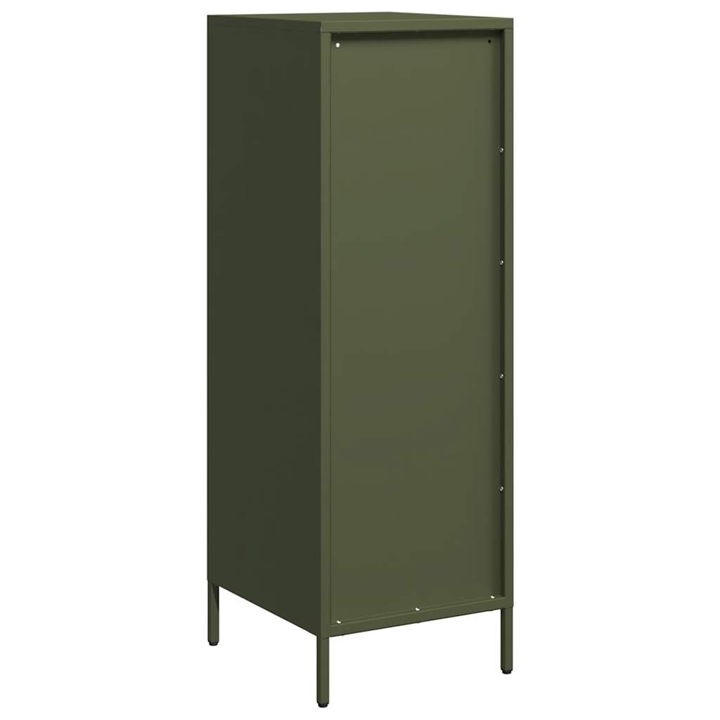 vidaXL Credenza Verde Oliva 39x35x103,5 cm in Acciaio