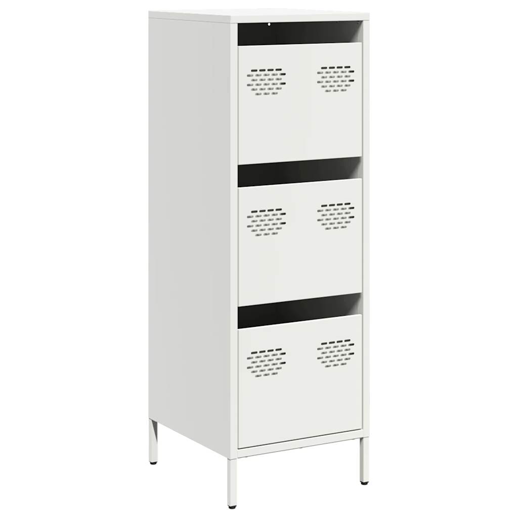 vidaXL Credenza Bianca 39x35x103,5 cm in Acciaio