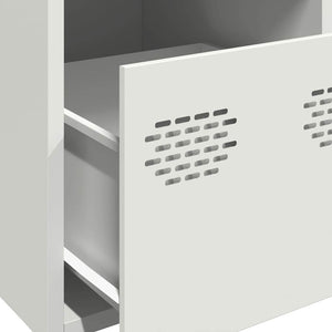 vidaXL Credenza Bianca 39x35x103,5 cm in Acciaio