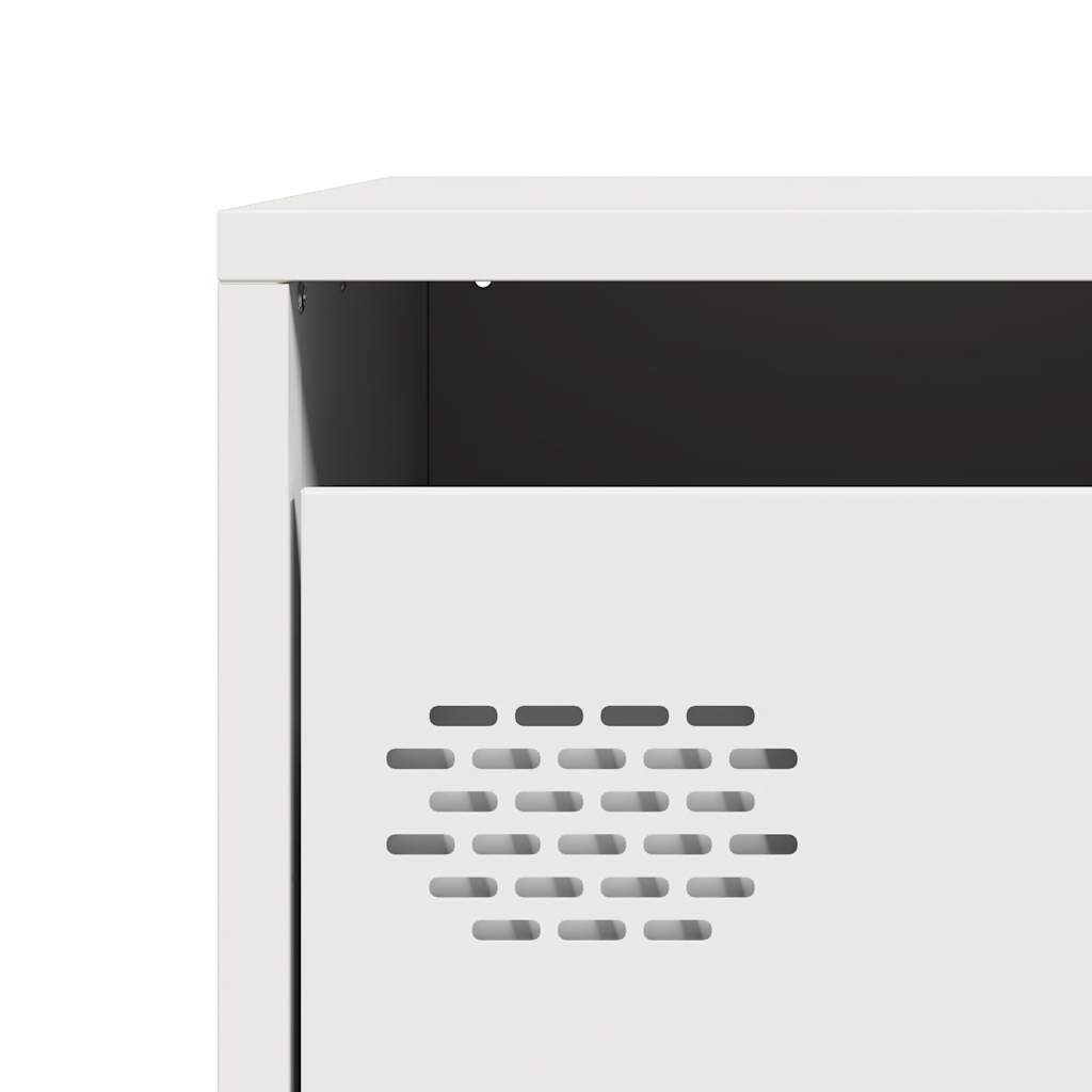 vidaXL Credenza Bianca 39x35x103,5 cm in Acciaio