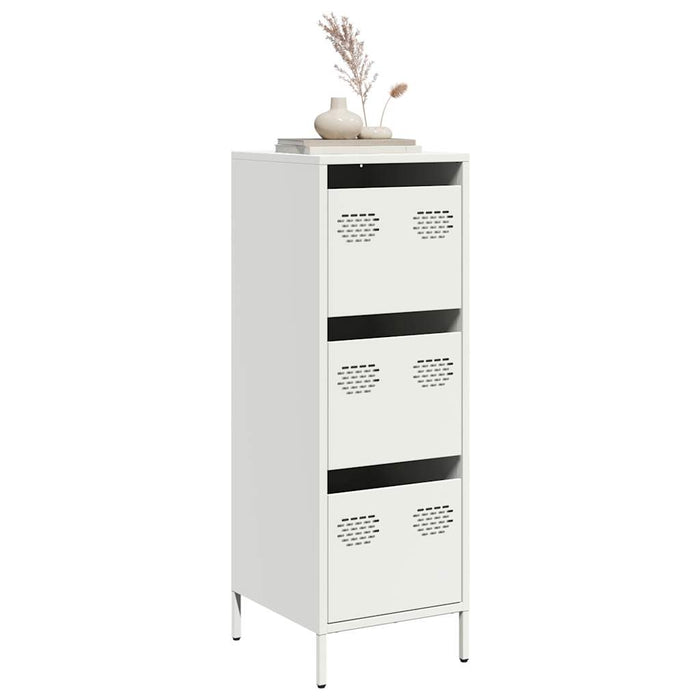 vidaXL Credenza Bianca 39x35x103,5 cm in Acciaio